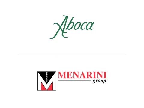 Aboca and Menarini logos